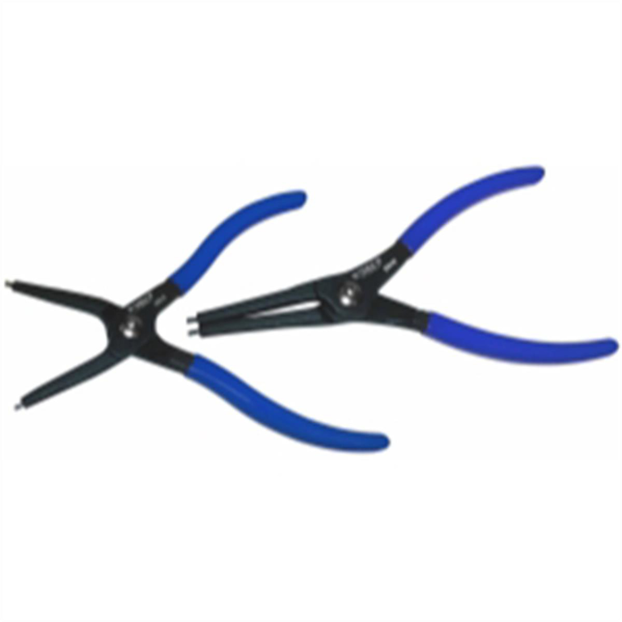 VIM Tools Snap Ring Pliers Set — 7in. OAL, Non-Slip Vinyl Grips, Hardened Tips, 2-Piece, Model# VIMSR7